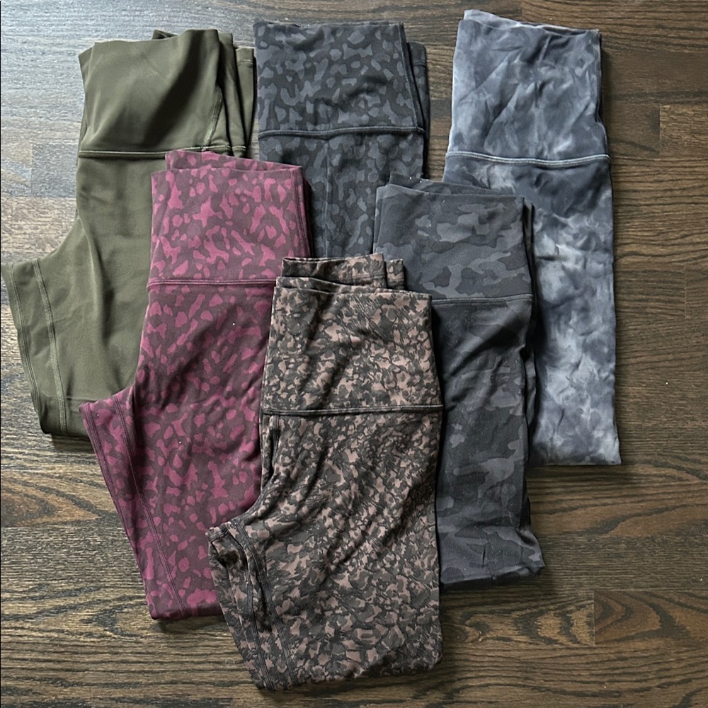 lululemon athletica Women's Patterned Leggings - Olive, Burgundy, Black, Gray